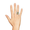 14ct Emerald Cut Yellow Sapphire Cocktail Ring