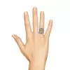 14ct Emerald Cut Yellow Sapphire Cocktail Ring