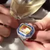 14ct Emerald Cut Yellow Sapphire Cocktail Ring