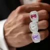 10ct Invisible Setting Emerald Cut White Sapphire Engagement Ring