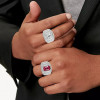 10ct Invisible Setting Emerald Cut White Sapphire Engagement Ring