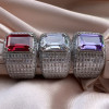 10ct Invisible Setting Emerald Cut White Sapphire Engagement Ring