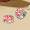 25.5ctw Oval Shaped Ruby Saddle Ring with Diamond Prongs