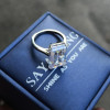 8ct Emerald Cut Double Prong Engagement Ring
