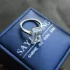 8ct Emerald Cut Double Prong Engagement Ring