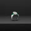 9.88ct Three-stone Emerald Cut Engagement Ring