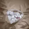 9.5ct Pear Cut White Sapphire Engagement Ring