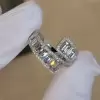 13.5CTW Emerald Cut White Sapphire Wedding Band