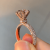 2ct Round Cut White Sapphire Engagement Ring