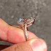 4ct Pear Cut White Sapphire Engagement Ring