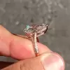 4ct Pear Cut White Sapphire Engagement Ring