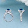 12ct Cushion Cut Aquamarine Mermaid Inspired Cocktail Ring