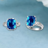 12ct Cushion Cut Aquamarine Mermaid Inspired Cocktail Ring