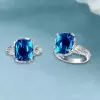 12ct Cushion Cut Aquamarine Mermaid Inspired Cocktail Ring