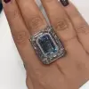 8.4ct Emerald Cut Aquamarine Engagement Ring
