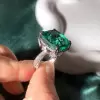16ct Cushion Cut Emerald Vintage Cocktail Ring