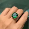 16ct Cushion Cut Emerald Vintage Cocktail Ring