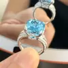 11ct Cushion Cut Aquamarine Engagement Ring