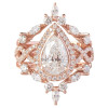 2ct Pear Cut White Sapphire 3pcs Bridal Set in Rose Gold