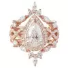2ct Pear Cut White Sapphire 3pcs Bridal Set in Rose Gold
