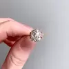 3ct Three-stone Cushion Cut White Sapphire Ring in Gold