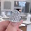 12CTW Round Cut White Sapphire Wedding Band