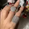 12CTW Round Cut White Sapphire Wedding Band