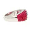 11.75ctw Emerald Cut Invisible Setting Ruby Ring