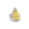 9.3ct Pear Cut Yellow Sapphire Engagement Ring