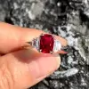 1.5ct Cushion Cut Ruby Dainty Engagement Ring