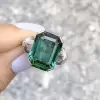 14ct Emerald Art Deco Vintage Cocktail Ring
