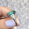 14ct Emerald Art Deco Vintage Cocktail Ring