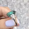14ct Emerald Art Deco Vintage Cocktail Ring