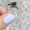 14ct Emerald Art Deco Vintage Cocktail Ring