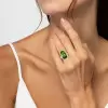 12.65ct Oval Cut Green Tourmaline Ring in Gold