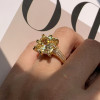 12.6ct Cushion Cut Yellow Sapphire Engagement Ring