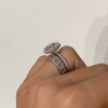 6.8ct Cushion Cut White Sapphire 2pcs Bridal Set
