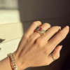 1.95ct Radiant Cut Ruby & White Sapphire Ring in Gold