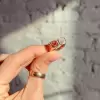 1.95ct Radiant Cut Ruby & White Sapphire Ring in Gold