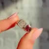 1.95ct Radiant Cut Ruby & White Sapphire Ring in Gold