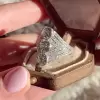 4.95ct Round Cut White Sapphire Engagement Ring