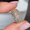 2.6ct Round Cut White Sapphire French Dome Ring in Gold