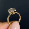 3.5ct Oval Cut White Sapphire Engagement Ring in Gold