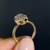 3.5ct Oval Cut White Sapphire Engagement Ring in Gold
