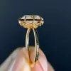 3.5ct Oval Cut White Sapphire Engagement Ring in Gold