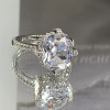 12ct Cushion Cut White Sapphire Engagement Ring