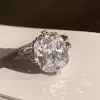 12ct Cushion Cut White Sapphire Engagement Ring