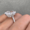 12ct Cushion Cut White Sapphire Engagement Ring