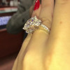 12ct Round Cut White Sapphire Three Stone Engagement Ring