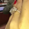12ct Round Cut White Sapphire Three Stone Engagement Ring
